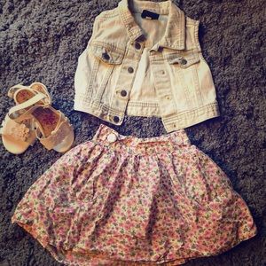 Toddler girls denim vest